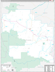 Judith Basin County Wall Map Premium Style 2026